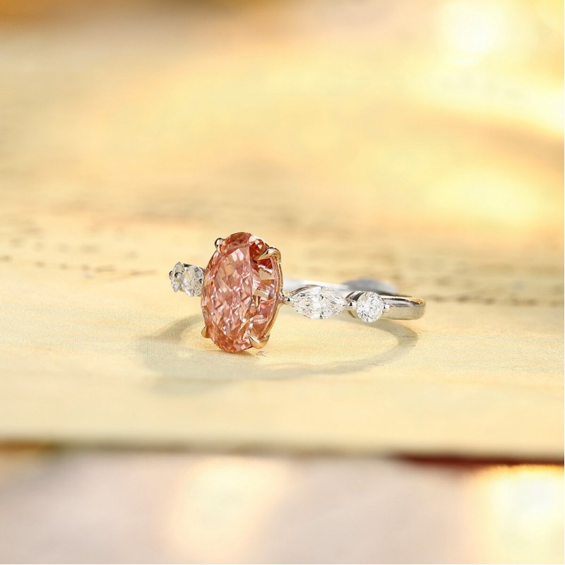 Ruif Jewelry Classic Design PT950 Platinum 2.21ct Lab Grown Diamond Ring Gemstone Jewelry