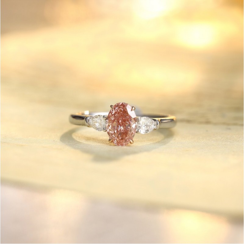 Ruif Jewelry Classic Design PT950 Platinum 1.13ct Lab Grown Diamond Ring Gemstone Jewelry