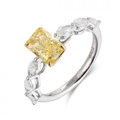 Ruif Jewelry Classic Design PT950 Platinum 1.24ct Lab Grown Diamond Ring Gemstone Jewelry