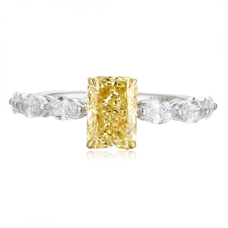 Ruif Jewelry Classic Design PT950 Platinum 1.24ct Lab Grown Diamond Ring Gemstone Jewelry