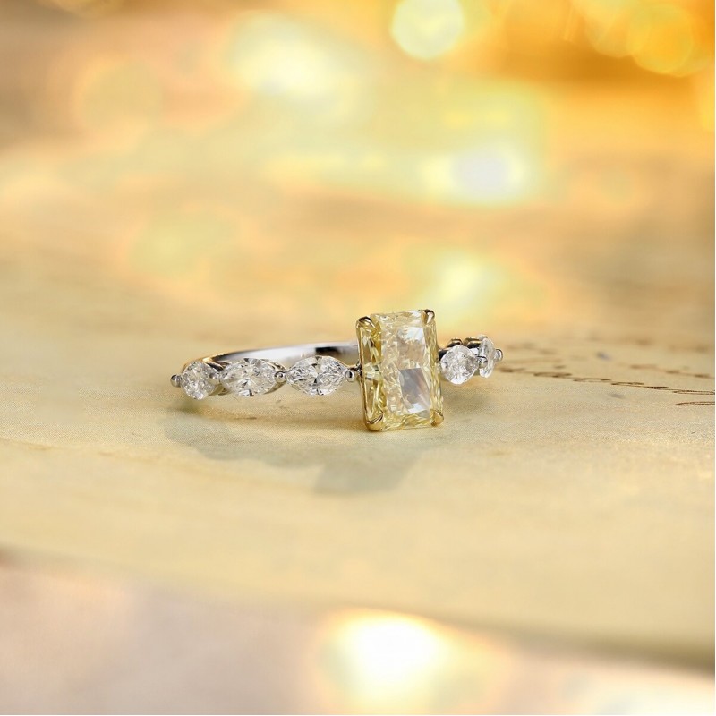 Ruif Jewelry Classic Design PT950 Platinum 1.24ct Lab Grown Diamond Ring Gemstone Jewelry