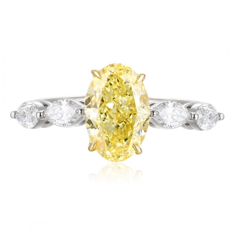 Ruif Jewelry Classic Design PT950 Platinum 1.9ct Lab Grown Diamond Ring Gemstone Jewelry