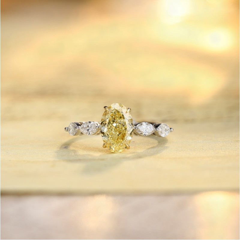 Ruif Jewelry Classic Design PT950 Platinum 1.9ct Lab Grown Diamond Ring Gemstone Jewelry