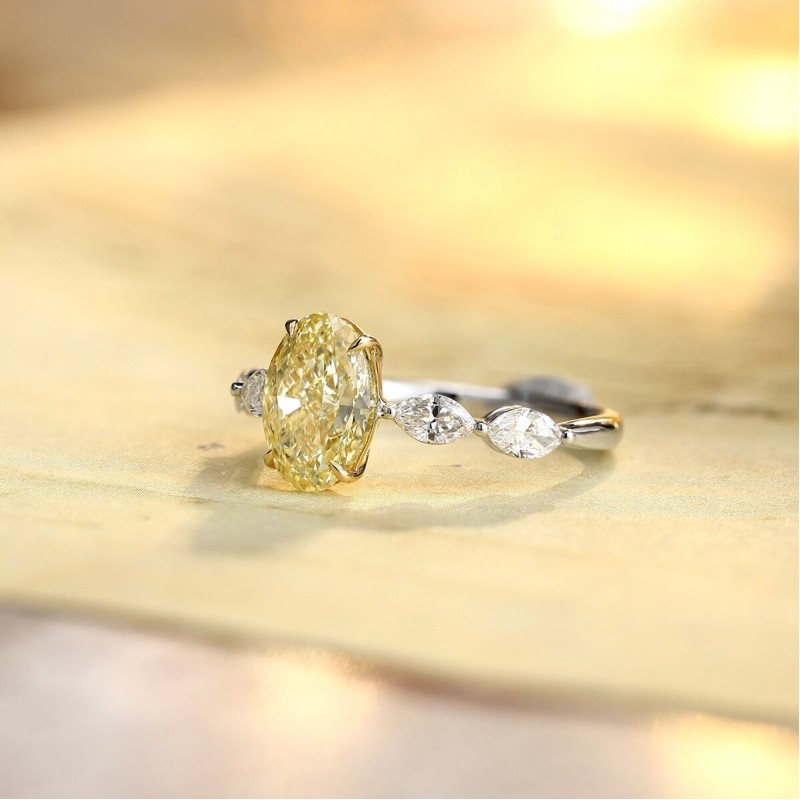 Ruif Jewelry Classic Design PT950 Platinum 1.9ct Lab Grown Diamond Ring Gemstone Jewelry