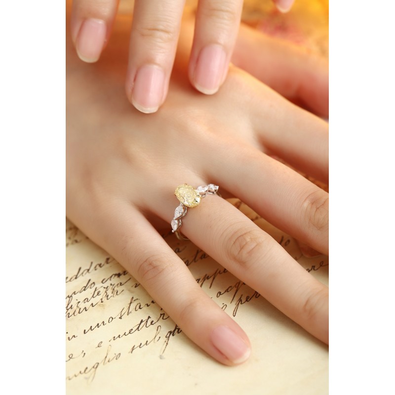 Ruif Jewelry Classic Design PT950 Platinum 1.9ct Lab Grown Diamond Ring Gemstone Jewelry