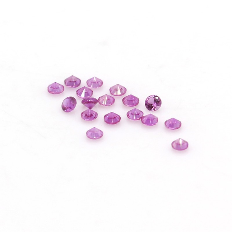 Ruif Jewelry High Quality Small Size Round 1.0mm-2.0mm Genuine Natural Pink Sapphire Loose Gemstone for Jewelry Making