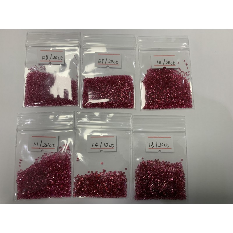 Ruif Jewelry Wholesale Price 0.8-1.6mm Hot Red Natural Spinel Loose Melee Gemstone for Jewelry Making