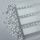 Pirmiana Wholesale Price 1.0ct/bag  0.80-2.50mm Diamond Cut Natural White Sapphire Round Brilliant Cut Loose Gemstone for Jewelry Making