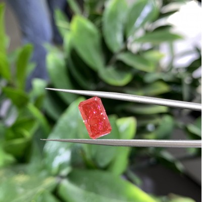 Ruif Jewelry Radiant Cut 3.28CT Red Lab Grown Diamond with IGI certificate LG749515968