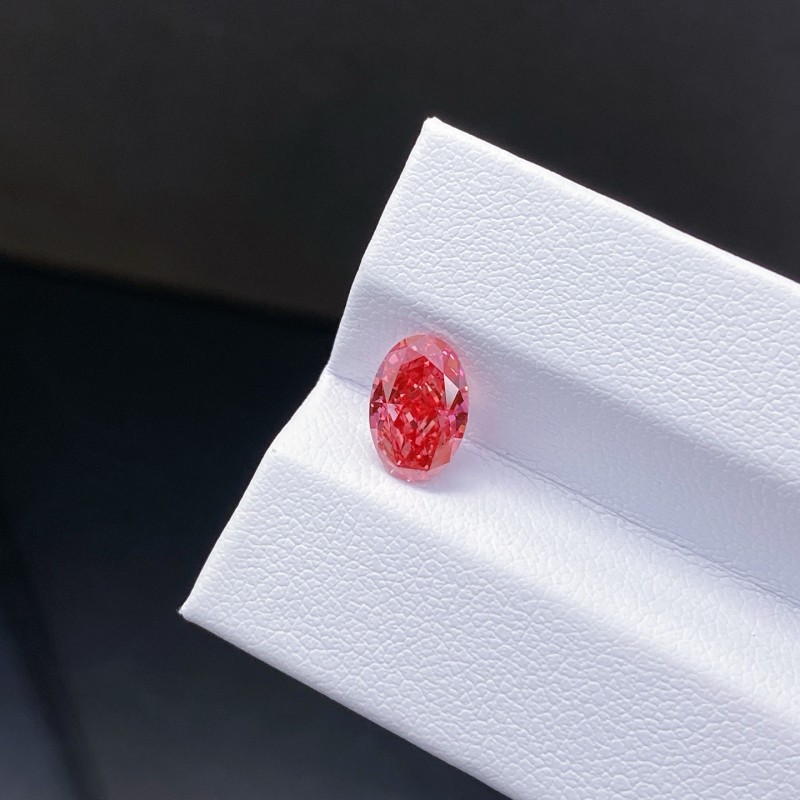 Ruif Jewelry Oval Cut 1.55CT Red Lab Grown Diamond with IGI certificate LG768645262