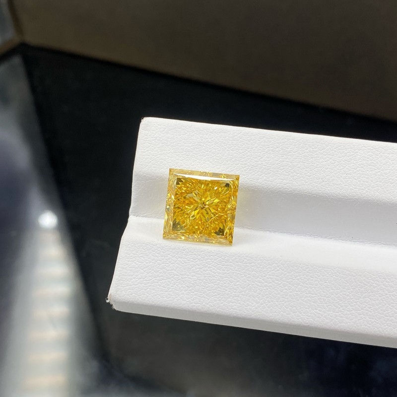 Ruif Jewelry Princess Cut 8.75CT Yellow Lab Grown Diamond with IGI certificate LG713537119