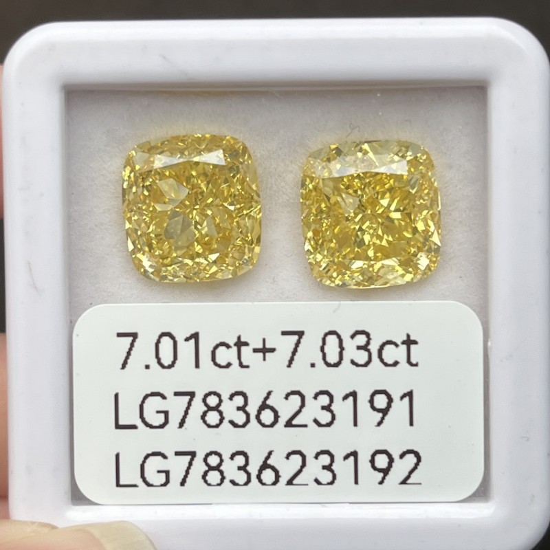 Ruif Jewelry Match Fancy Shape Yellow Lab Grown Diamond with IGI certificate In stock