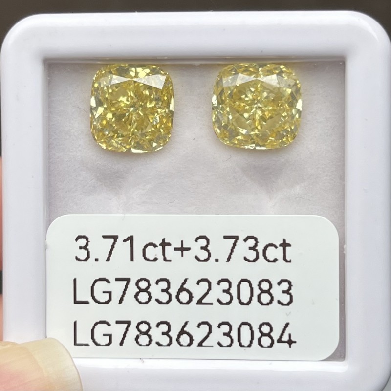 Ruif Jewelry Match Fancy Shape Yellow Lab Grown Diamond with IGI certificate In stock