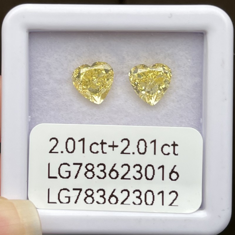 Ruif Jewelry Match Fancy Shape Yellow Lab Grown Diamond with IGI certificate In stock