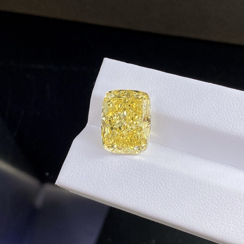 Ruif Jewelry Cushion Cut 12.25CT Yellow Lab Grown Diamond with IGI certificate LG734514739