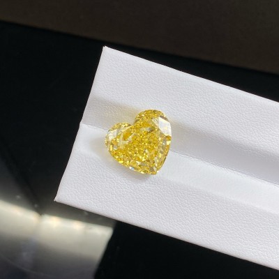 Ruif Jewelry Heart Cut 10.10CT Yellow Lab Grown Diamond with IGI certificate LG738527038