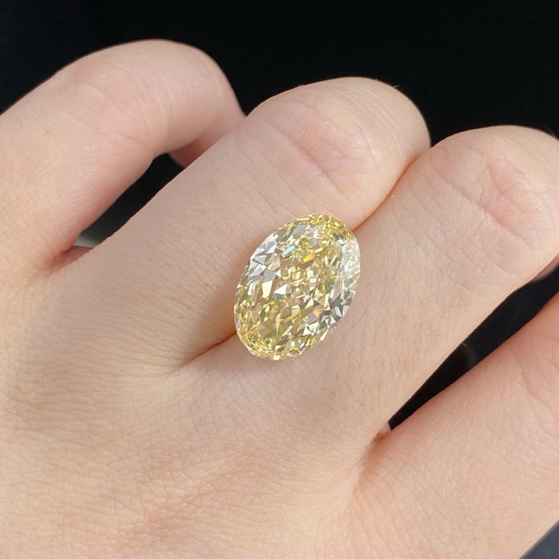 Ruif Jewelry Oval Shape 8.05CT Yellow Lab Grown Diamond with IGI certificate LG728550817