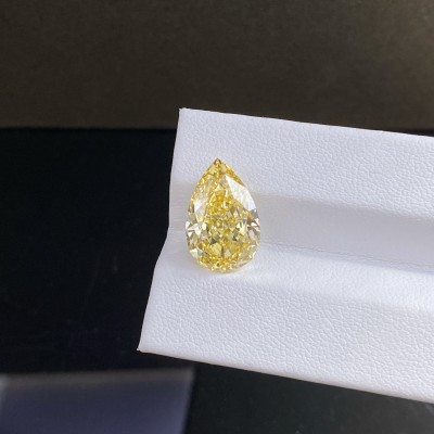 Ruif Jewelry Pear Cut 6.59CT Yellow Lab Grown Diamond with IGI certificate LG728550818