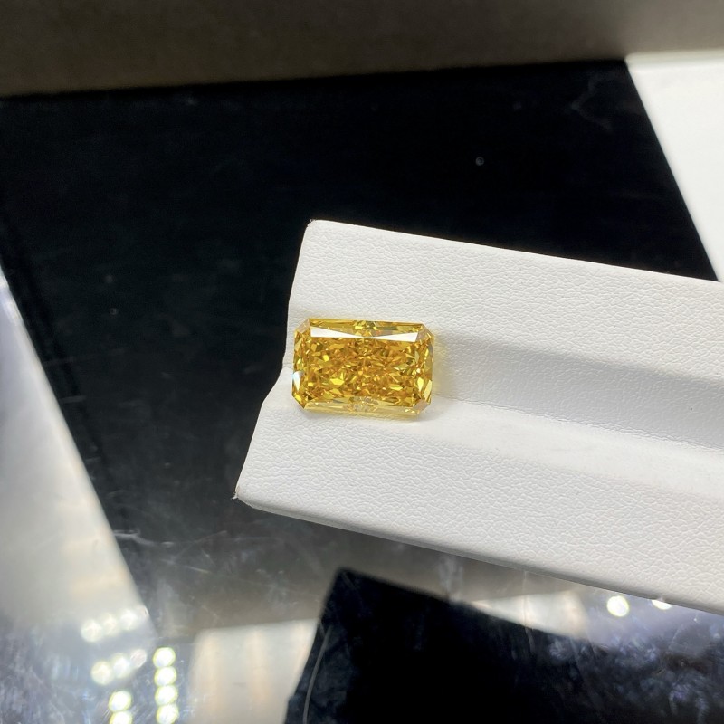Ruif Jewelry Radiant Cut 11.23CT Yellow Lab Grown Diamond with IGI certificate LG762516924