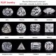 Ruif Jewelry Wholesale Price 1.0CT/bag  0.8-2.9mm small melee size DEF Lab Diamond Excellent VS Round HPHT Loose Lab Grown Diamond loose stone
