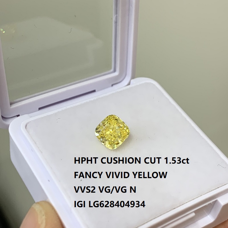Ruif Jewelry 1.0-3.0ct Fancy Shape Lab Grown Yellow Diamond IGI Certificate Accept Custom Design Fine Jewelry
