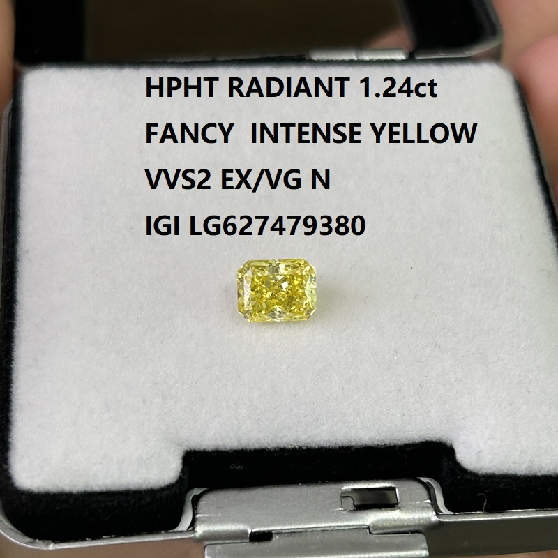 Ruif Jewelry 1.0-3.0ct Fancy Shape Lab Grown Yellow Diamond IGI Certificate Accept Custom Design Fine Jewelry