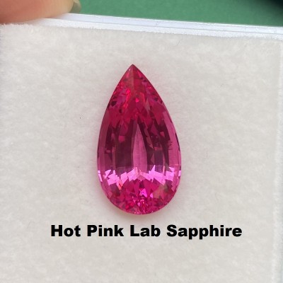 Ruif New Popular Lab Grown Sapphire Natrual Gems Cutting Pear Shape Loose Gemstone for DIY Jewelry Making