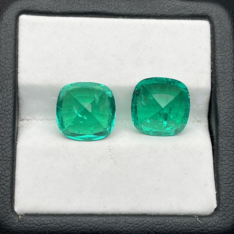Pirmiana Cushion Cut 10x10/12x12mm Lab Grown Emeralds with Inclushions Like Natural Emerald Gemstone for Jewelry Making Pirmiana Cushion Cut 10x10/12x12mm Lab Grown Emeralds with Inclushions Like Natural Emerald Gemstone for Jewelry Making