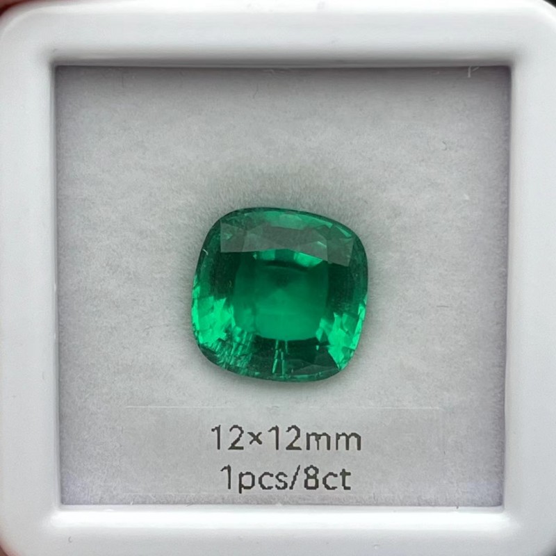 Pirmiana Cushion Cut 10x10/12x12mm Lab Grown Emeralds with Inclushions Like Natural Emerald Gemstone for Jewelry Making Pirmiana Cushion Cut 10x10/12x12mm Lab Grown Emeralds with Inclushions Like Natural Emerald Gemstone for Jewelry Making