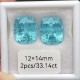 Ruif Jewelry Popular 12x14mm33.14ct/pair Cushion Cut Lab Grown Paraiba Sapphire Crushed Ice Cutting Loose stone