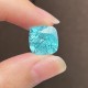 Ruif Jewelry Popular 12x12mm12.95ct Cushion Cut Lab Grown Paraiba Sapphire Loose Crushed Ice Cutting Semi-precious Stone Sales 