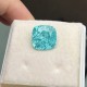Ruif Jewelry Popular 12x12mm12.95ct Cushion Cut Lab Grown Paraiba Sapphire Loose Crushed Ice Cutting Semi-precious Stone Sales 