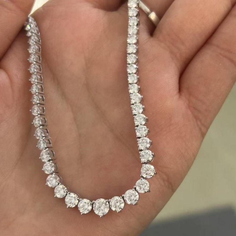 Ruif Jewelry Classic Design 18K White Gold HPHT Diamond Necklace luxe Jewelry for Party Wedding Gift