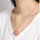 Ruif Jewelry Classic Design 18K Rose Gold Natural Colored Stone Pendant Necklace Gemstone Jewelry