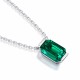 Ruif Jewelry Classic Design 18K White Gold 1.51ct Lab Grown Emerald Pendant Necklace Gemstone Jewelry