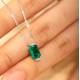 Ruif Jewelry Classic Design 18K White Gold 1.51ct Lab Grown Emerald Pendant Necklace Gemstone Jewelry