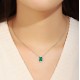 Ruif Jewelry Classic Design 18K White Gold 1.51ct Lab Grown Emerald Pendant Necklace Gemstone Jewelry