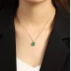 Ruif Jewelry Classic Design 18K Yellow Gold 1.8ct Lab Grown Emerald Pendant Necklace Gemstone Jewelry