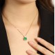 Ruif Jewelry Classic Design 18K Yellow Gold 1.8ct Lab Grown Emerald Pendant Necklace Gemstone Jewelry