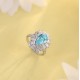 Ruif Jewelry Classic Design 18K gold 2.6ct Blue Color Simulated Diamond Ring Wedding Bands