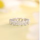Ruif Jewelry Classic Design 18K gold 19.2ct Radiant Cut White Color Simulated Diamond Ring Wedding Bands