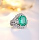 Ruif Jewelry Classic Design 18K White Gold 5.52ct Lab Grown Emerald Ring Gemstone Jewelry Ruif Jewelry Classic Design 18K White Gold 5.52ct Lab Grown Emerald Ring Gemstone Jewelry