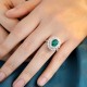 Ruif Jewelry Classic Design 18K White Gold 4.84ct Lab Grown Emerald Ring Gemstone Jewelry Ruif Jewelry Classic Design 18K White Gold 4.84ct Lab Grown Emerald Ring Gemstone Jewelry