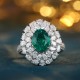 Ruif Jewelry Classic Design 18K White Gold 1.81ct Lab Grown Emerald/1.9ct Lab Grown Diamond Ring Gemstone Jewelry Ruif Jewelry Classic Design 18K White Gold 1.81ct Lab Grown Emerald/1.9ct Lab Grown Diamond Ring Gemstone Jewelry