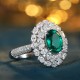 Ruif Jewelry Classic Design 18K White Gold 1.81ct Lab Grown Emerald/1.9ct Lab Grown Diamond Ring Gemstone Jewelry Ruif Jewelry Classic Design 18K White Gold 1.81ct Lab Grown Emerald/1.9ct Lab Grown Diamond Ring Gemstone Jewelry