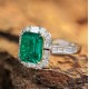 Ruif Jewelry Classic Design 18K White Gold 2.54ct Lab Grown Emerald Ring Gemstone Jewelry Ruif Jewelry Classic Design 18K White Gold 2.54ct Lab Grown Emerald Ring Gemstone Jewelry