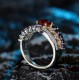 Ruif Jewelry Classic Design 18K White Gold 1.66ct Lab Grown Sapphire Ruby Ring Gemstone Jewelry