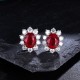 Ruif Jewelry Classic Design 18K White Gold 4.9ct Lab Grown Ruby Earrings Hand Made Gemstone Jewelry Ruif Jewelry Classic Design 18K White Gold 4.9ct Lab Grown Ruby Earrings Hand Made Gemstone Jewelry