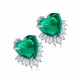Ruif Jewelry Classic Design 18K White Gold 17.04ct Lab Grown Emerald Earrings  Hand Made Gemstone Jewelry