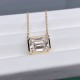 Ruif Jewelry Daily Design 18K Yellow Gold D Moissanite Pendant Necklace Can Custom in 14k 10k 9k Gold Necklaces